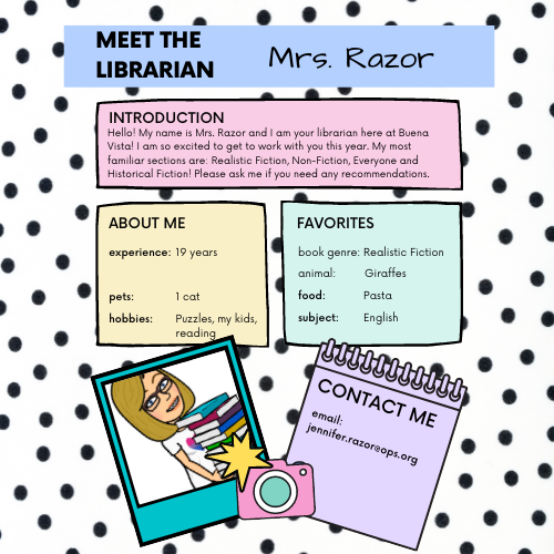 Introduction to Mrs. Razor with Interests & Contact Information